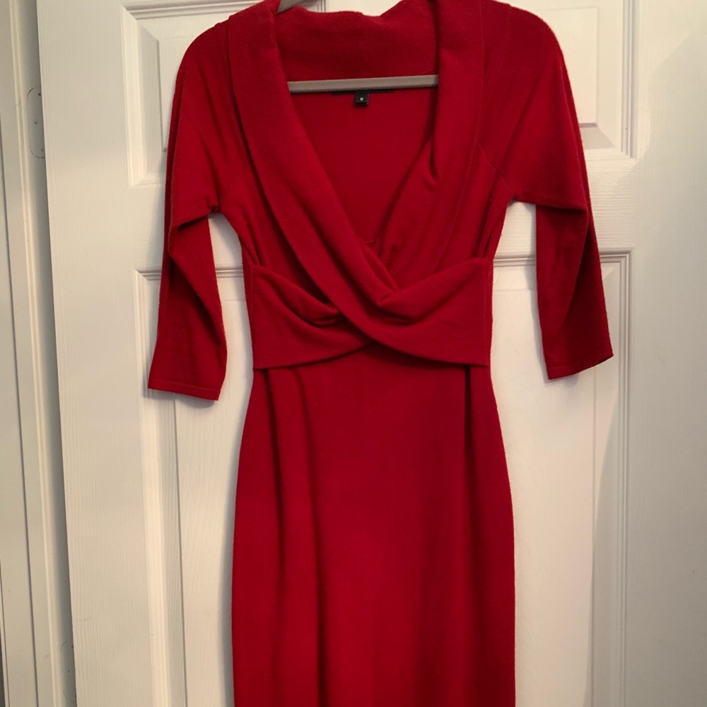 Ralph Lauren black label cashmere dress RED